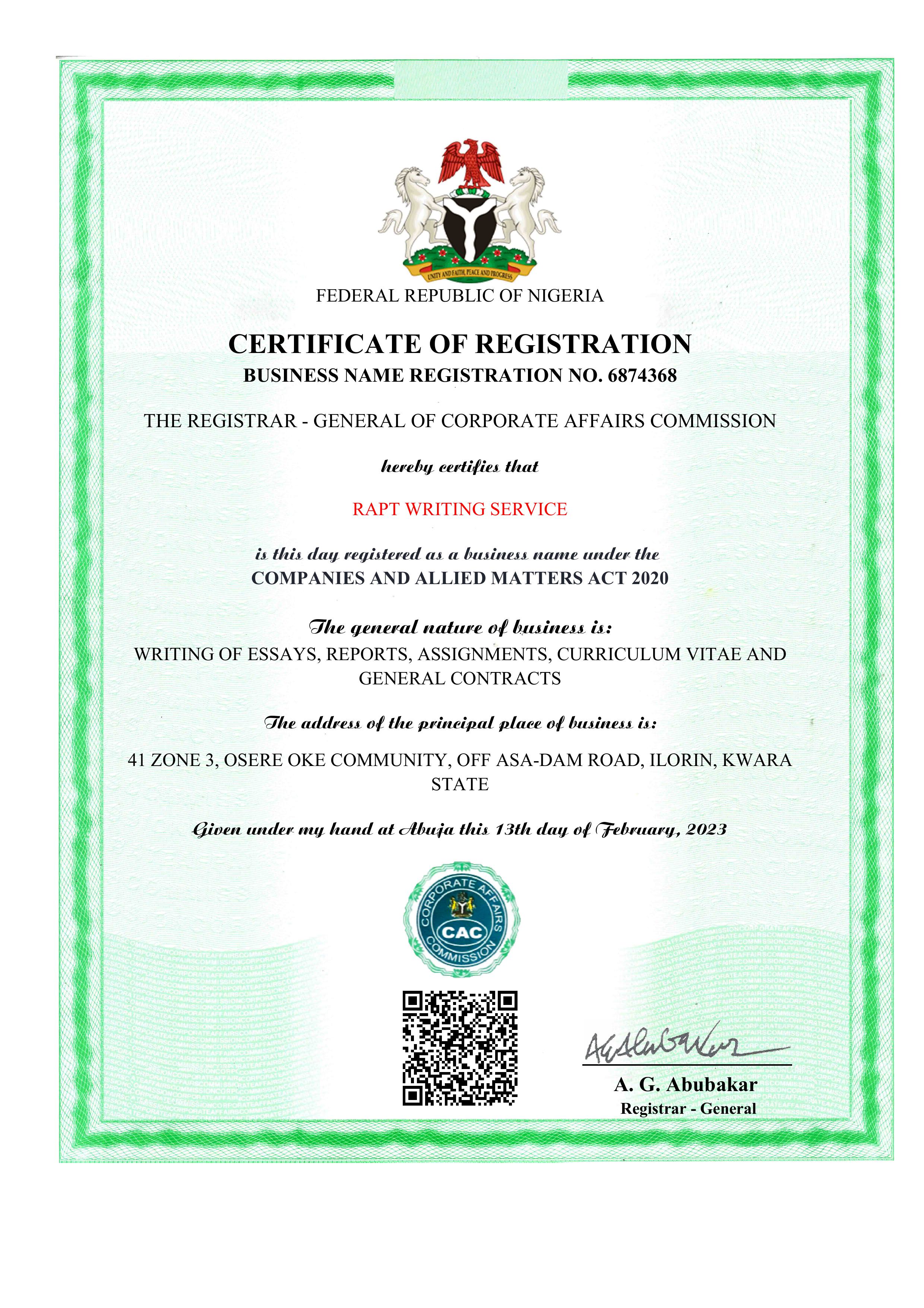 Certificate Image